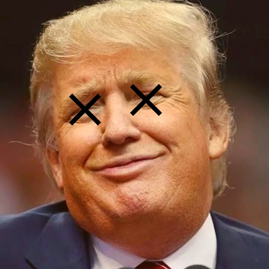 Donald Trump image with X eyes